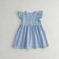 thumbnail image 4 of SUYOLL Children Girls Dresses Clothing Summer Checkered Dress with Flared Sleeves Sweet Adorable Dreamy Dress, 4 of 5