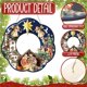 thumbnail image 5 of Guirnaldas navideñas, decoraciones navideñas, adornos navideños, regalos navideños, decoración navideña, corona, placa de puerta, adorno de escena de madera, estatua circular, 5 of 6