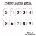 thumbnail image 3 of Rae Pavement Stencil,3 in,Number Kit,1/16 STL-116-8030, 3 of 3