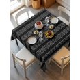 thumbnail image 6 of Black Striped Table Cloth, Modern Abstract Art Geometric Stripes Waterproof Tablecloth for Square Tables, Reusable Washable Fabric Table Cover for Restaurant Kitchen Dining Tables 60"x60", 6 of 6