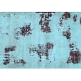 thumbnail image 1 of Ahgly Company Indoor Rectangle Abstract Light Blue Modern Area Rugs, 2' x 5', 1 of 4