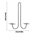 thumbnail image 3 of Wall-Mounted 2-Candle Sconce For Living Room Dining Room Fireplaces, Wrought Iron Decorative Candle Holder With Secure Placement, Elegant Home Accent For Cozy, 3 of 7