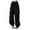 Black, variant on YujiCraft Women's Lace-Up Elastic Waist Solid Color Casual Trousers, Slim Fit Ankle Pants with Belt Loops,L