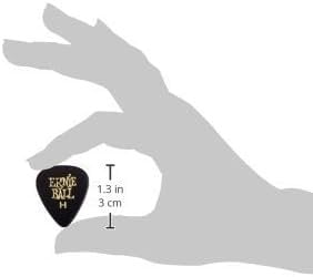 Ernie Ball Guitar Picks, Heavy, Black, 144-pack P09124