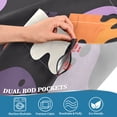 thumbnail image 4 of Yayeee Kitchen Valance Rod Pocket 54" x 18" Living Room Window Curtain, Yellow Halloween Ghosts, 4 of 6