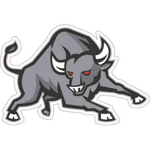 5inx3.5in Angry Bull Bumper Sticker Car Vinyl Truck Window Decal Stickers