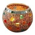thumbnail image 1 of Mosaic Glass Candle Holder Tea Light Holder Vase Pen Holder Potted Tabletop Colorful, 1 of 8