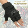 thumbnail image 4 of Uxcell Men's Outdoor Fingerless Gloves Half Finger Gloves Breathable Workout Gloves Black, XL, 4 of 6