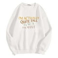 thumbnail image 3 of Women's Fashion Casual Solid Color Loose Long Sleeve Letter Print Round Neck Hoodie Graphic Sweatshirt Women Vintage Fall Sweatshirt Casual Short Sleeve Top Jacket Women Hoodie Apparel T Christmas, 3 of 4