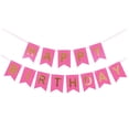 thumbnail image 1 of Billuyoard Feliz cumpleaños fiesta colorida decoración de cumpleaños reutilizable bandera de fiesta larga Kits de decoración para fiestas Rosa roja, 1 of 6