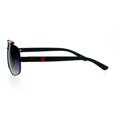 thumbnail image 3 of SA106 Mens Narrow Aviator Luxury Designer Sunglasses Black Smoke, 3 of 4