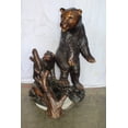 thumbnail image 3 of Nifao Giant Bronze Statue of a Standing Bear and Cub by the River – Garden Outdoor Decor Sculpture, 40"L x 38"W x 55"H, 3 of 12