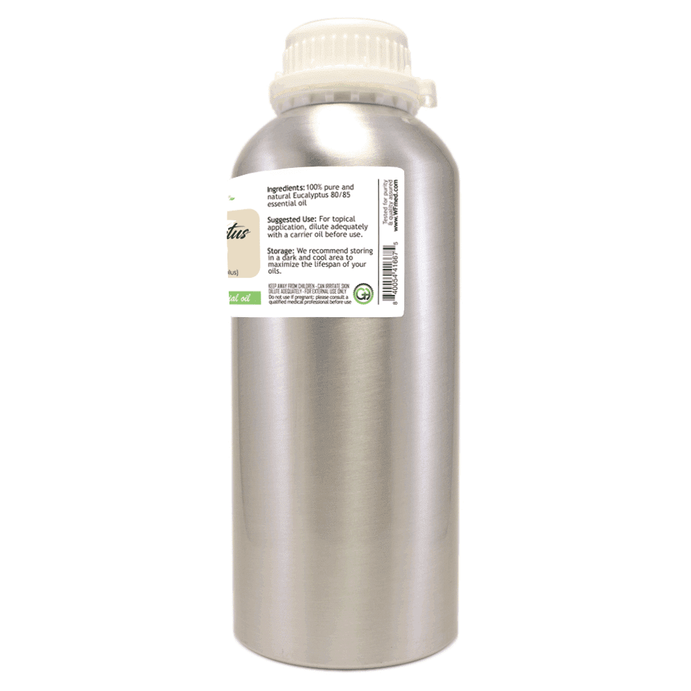 Eucalyptus 80/85 Essential Oil - 32 fl oz - Aluminum Bottle w/ Locking Cap