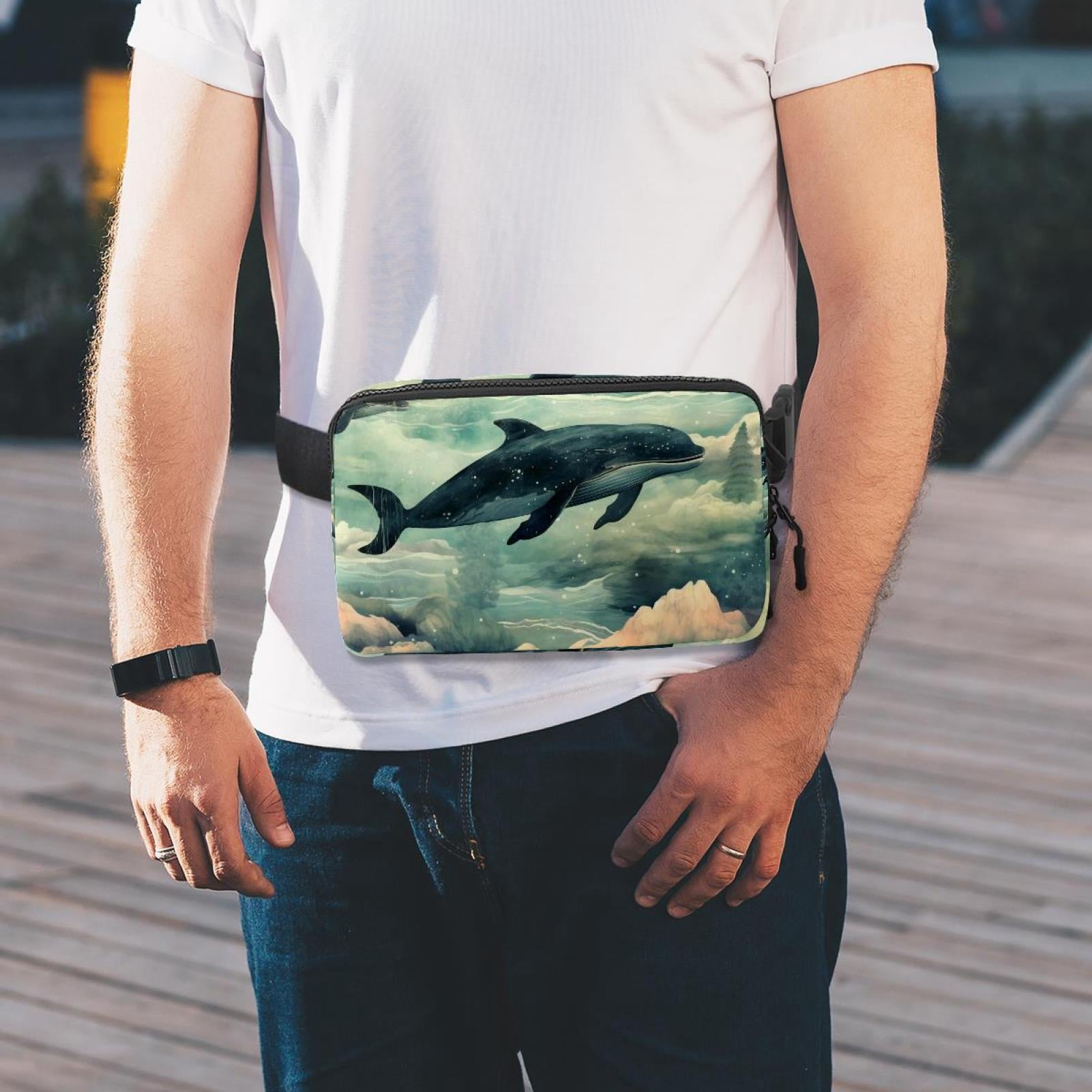 Whales Lightweight and Adjustable Running Belt Waist Pack Waist Bags for Unisex with Extension Strap