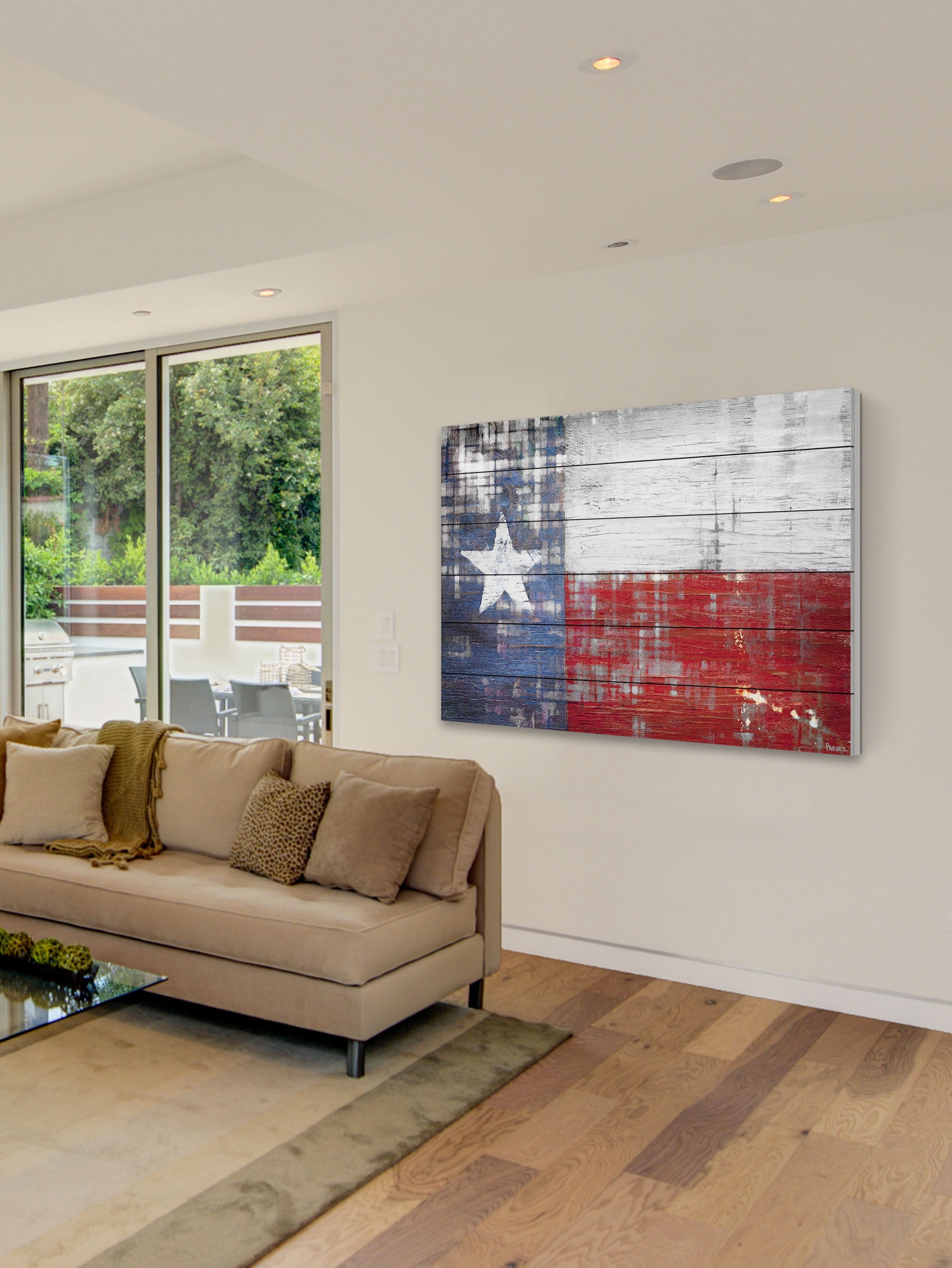 Parvez Taj Texas White Wood Wall Art, 12" x 18"