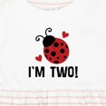 thumbnail image 4 of Inktastic Ladybug 2nd Birthday Cute 2 Year Old Girls Baby Dress, 4 of 5