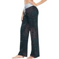 thumbnail image 2 of Women's Blue Moon-red Sun Pajama Pants, Casual Pajama Bottoms Lounge Pants Wide Leg, 2 of 7
