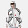 thumbnail image 3 of Pofeuu Moose Kissing Under Mistletoe Print Sun Protection Outdoor Lightweight Full Zip UV Cooling Hoodie Long Sleeve Summer Clothing for Outdoor Hiking-Medium, 3 of 5
