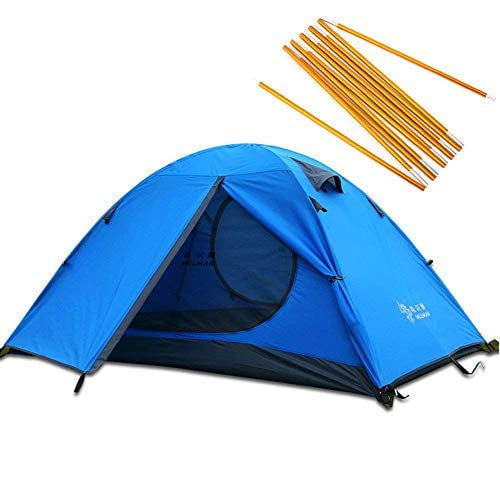 Tienda de campaña Hillman Outdoors para 2 personas, 4 estaciones, acampada y senderismo, azul