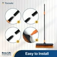 thumbnail image 2 of Yocada 18" Heavy-Duty Push Broom with Stiff Bristles  Outdoor Floor Cleaner for Concrete, Patio, Deck, Tile & Garage  Extendable Handle, 2 of 7
