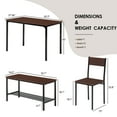 thumbnail image 5 of Magic Union Dining Table Set for 4 with Storage Bench, Dining Room Table Set for 4 Kitchen Table with Bench and 2 Chairs for Small Space Apartment, 5 of 7