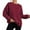 Wine, variant on Women's Crewneck Sweatshirt Long Sleeve Loose Fit Casual Pullover Top Spring Fall Essentials XXL Size Black