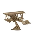 thumbnail image 2 of DIY Assemble Wooden Airplane Puzzles Toys Building Blocks Set Retro Mechanical 3D WW2 Plane for Children Adults Desk Models Gift, 2 of 15