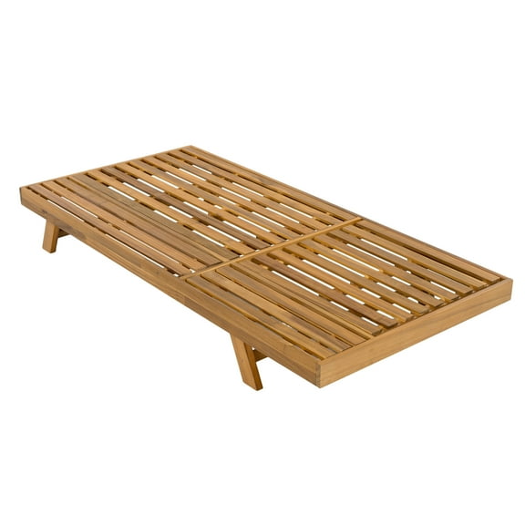 Christopher Knight Home Rustic Outdoor Chaise Lounge Chair, Adjustable 4-Position Backrest, Teak Finish