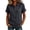 Black, variant on Cotton Linen Button Down Shirts for Women Collared Short Sleeve Work Blouse Trendy Loose Fit Summer Tops with Pocket