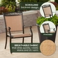 thumbnail image 6 of Hanover Fontana 9-Piece Outdoor Dining Set with 8 Sling Chairs and a 60-In. Square Cast-Top Table, 6 of 17