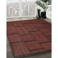 thumbnail image 3 of Ahgly Company Machine Washable Indoor Rectangle Contemporary Brown Red Area Rugs, 2' x 5', 3 of 7