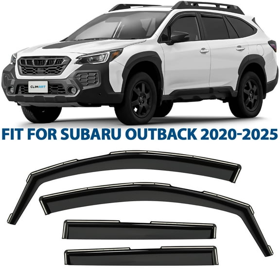 CLIM ART In-Channel Incredibly Durable Rain Guards for Subaru Outback 2020-2025, Original Window Deflectors, Vent Window Visors, Vent Deflector, 4 pcs. - 620421