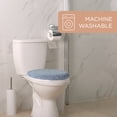 thumbnail image 6 of TOWN & COUNTRY EVERYDAY Ultra Plush Solid Tufted Toilet Lid Cover, Soft and Absorbent, Non-Slip Cover, Machine Washable, Blue, 18"x19", 6 of 9
