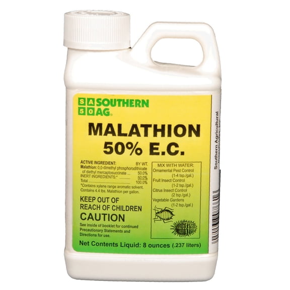 Malathion 50% E C - Pest Control for Garden & Ornamentals - 8 fl oz  Bottle by Southern Ag