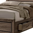 thumbnail image 3 of Wooden Queen Size Bed with 4 Spacious Side Rail Drawers Brown - Saltoro Sherpi, 3 of 5