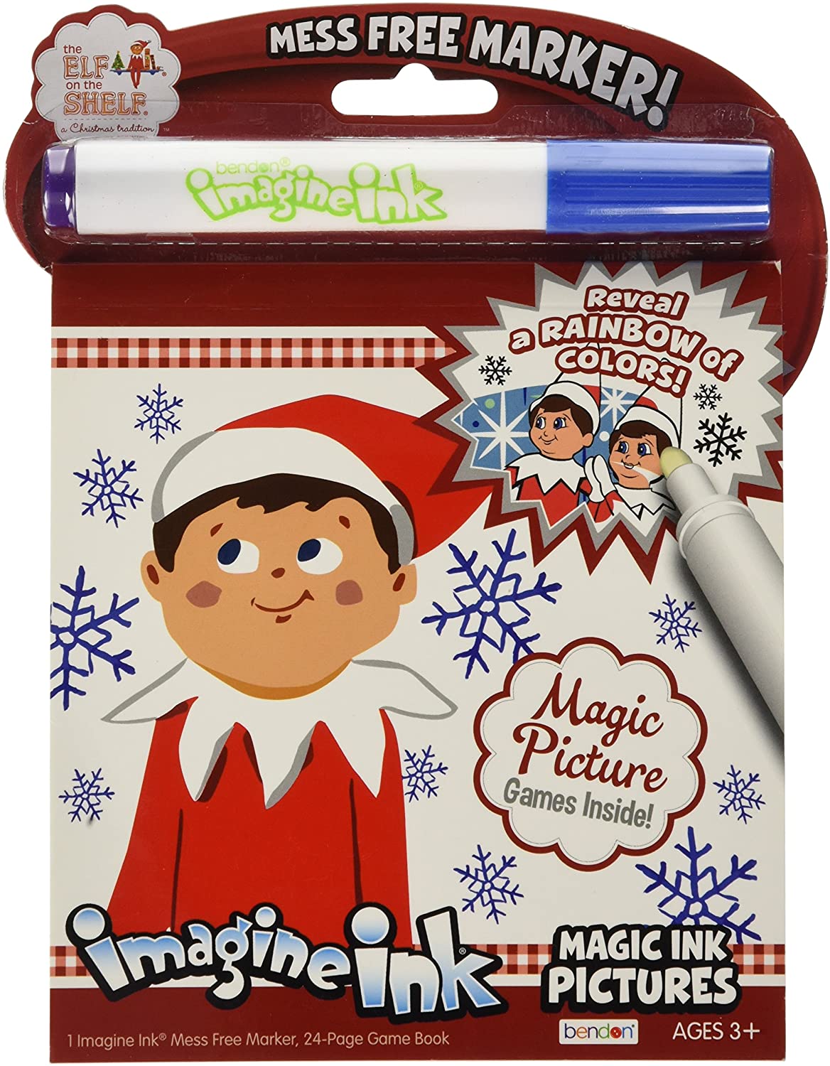 Download Bendon Elf Of The Shelf Magic Ink Coloring Book Includes 1 Mess Free Imagine Ink Marker To Reveal A Rainbow Of Colors By Brand Bendon Walmart Com Walmart Com