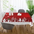 thumbnail image 3 of GZHJMY Christmas Tree Snowman Rectangle Tablecloth for Kitchen Dining Room Party Table Cover Home Decor 60"(W) x 108"(L), 3 of 7