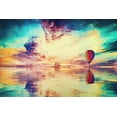thumbnail image 2 of Alpenglow Workshop 24x17 Gold Ornate Wood Framed with Double Matting Museum Art Print Titled - Floating Away, 2 of 4
