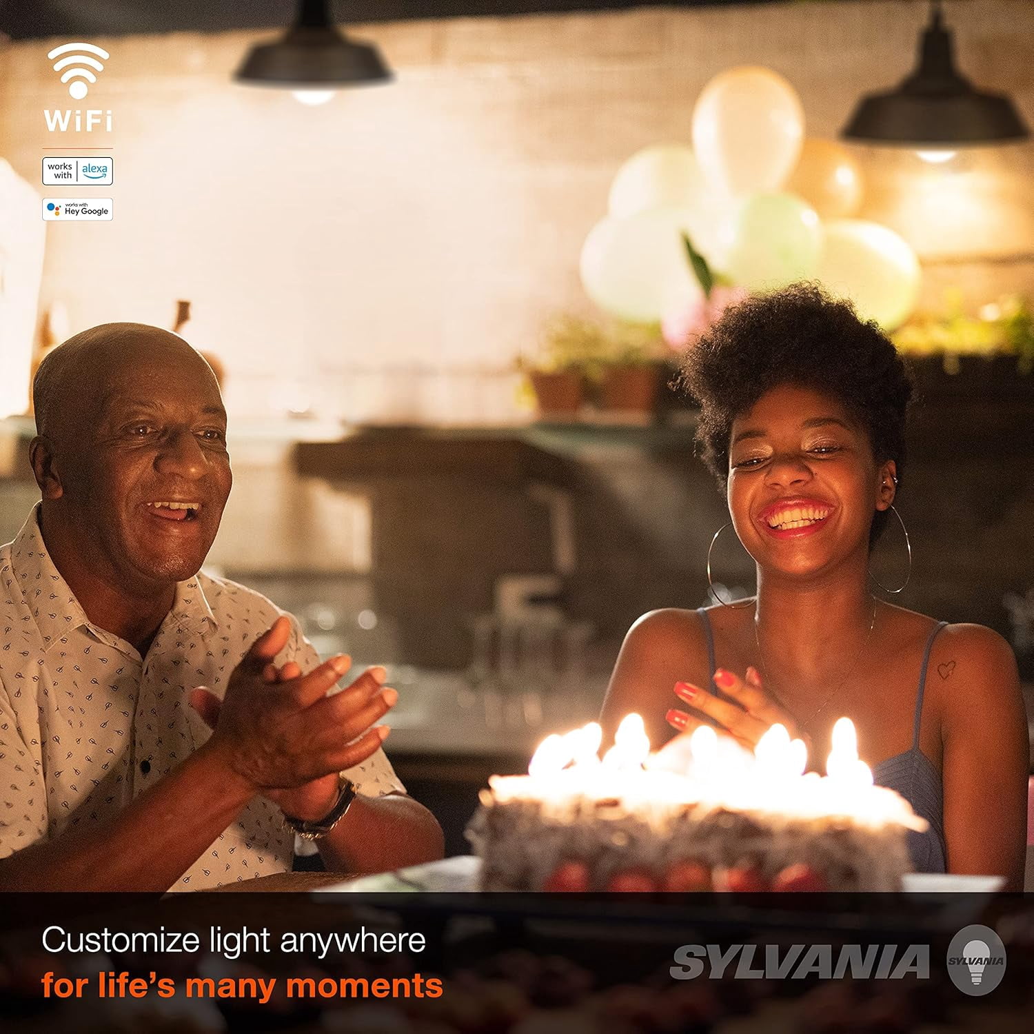 Sylvania Smart+ Full Color Dimmable LED Light Bulbs, 800 Lumens, 4 Pack