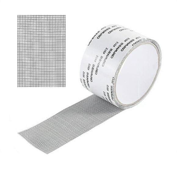Amdohai Window Screen Repair Kit Tape 2x80 inch Strong Adhesive & Waterproof Fiberglass Covering Mesh Tape for Covering Window Door Tears Holes Screen Patch Repair Kit (Black)