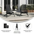 thumbnail image 5 of Flash Furniture Delia Commercial Grade Indoor/Outdoor Folding Acacia Wood Chair Black (LTS0441BK), 5 of 11