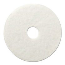 Polishing Floor Pads, 18" Diameter, White, 5/carton | Bundle of 5 Cartons