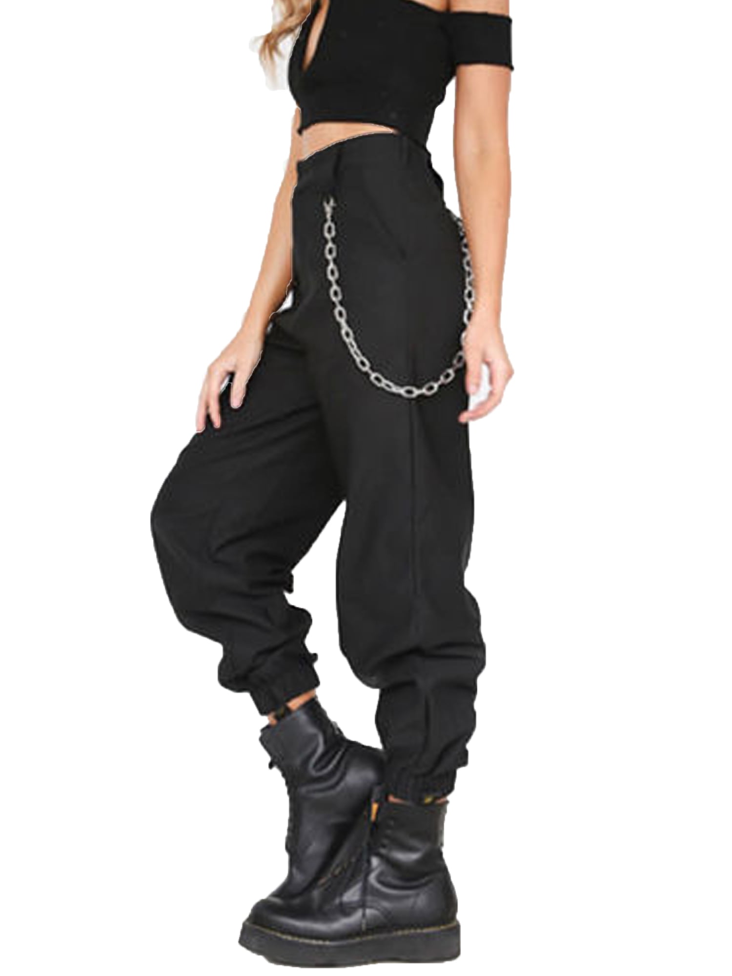 High Waist Chained Harem Pants 
