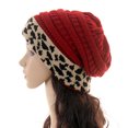 thumbnail image 2 of Sportswear Women's Lined Leopard Print Pom Beanie Hat, 2 of 8