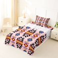 thumbnail image 5 of jejeloiu Boho Aztec Twin Sheets For Girls,Tribal Geometric Bedding,Pink,3 Pieces,1 Fitted Sheet and 1 Pillowcase, 5 of 6