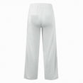 thumbnail image 4 of TOWED22 Girl's Wide Leg Sweatpants High Waisted Baggy Track Sweat Pants(White,12-13Y), 4 of 5