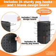 thumbnail image 2 of Rotating Pegboard Display Stand With 24 Hooks - Metal Spinning Peg Board Displays, Stands for Retail, Vendors, Selling & Shows - 4-Sided Craft Rack Organizer for Products, Accessories, Jewelry, 2 of 8