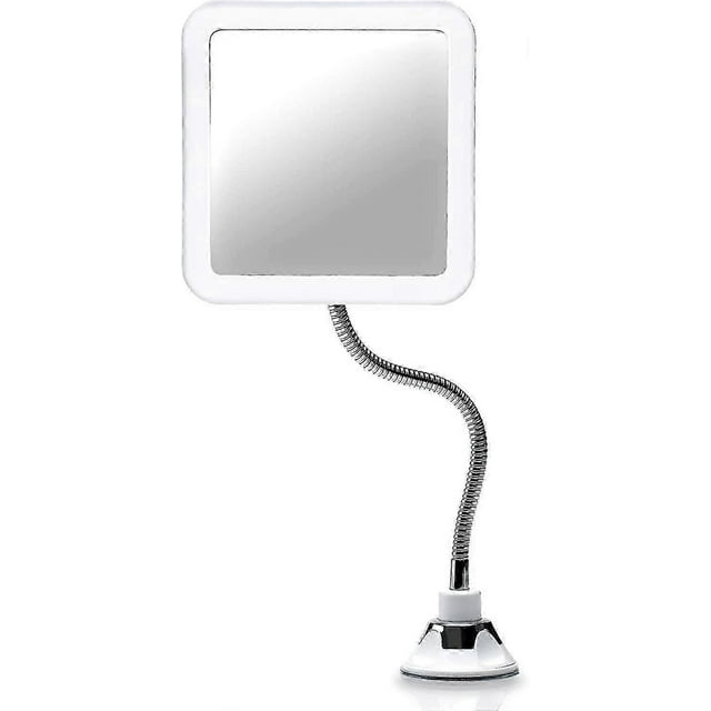 Flexible Magnifying Mirror With Led Light, 5x Magnification, Strong Suction Cup - Illuminated Makeup Mirror With Glare-free Lighting (mira +)