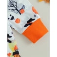 thumbnail image 6 of Halloween Baby Girls Boys Outfits Pumpkin Ghost Long Sleeve Romper One Piece Zipper Jumpsuit Holiday Western Clothes, 6 of 8