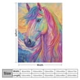 thumbnail image 4 of Orinice Colorful Horse Blanket - Soft &amp; Lightweight Cozy  Throw Blanket - Plush Warm Blankets for Sofa, Travel, Bedroom, Home Decor - Ideal Gifts for Adults Kids Women Men  40x50in, 4 of 6